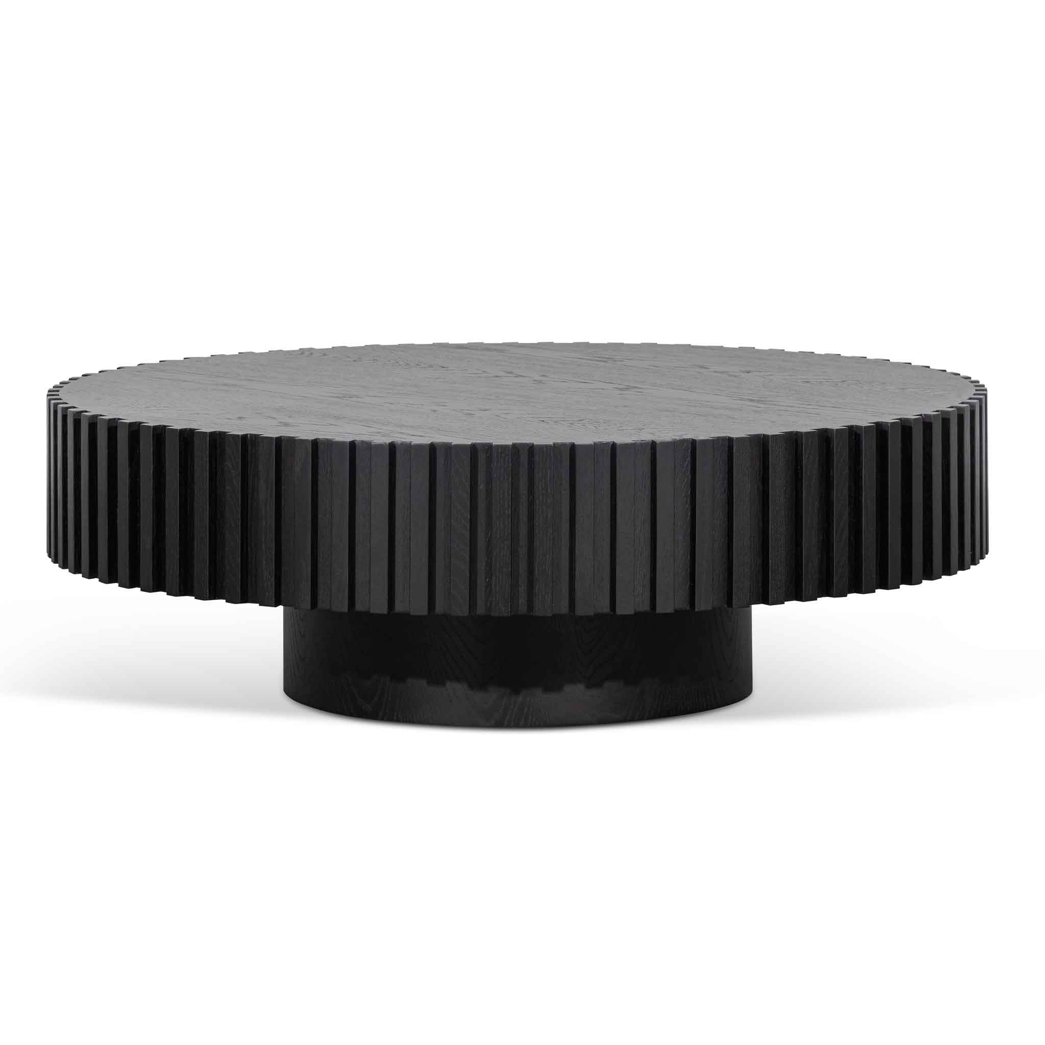 Oak Round Venezia Coffee Table - Black
