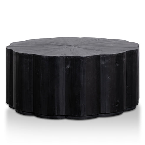 100cm Round Venezia Coffee Table - Full Black