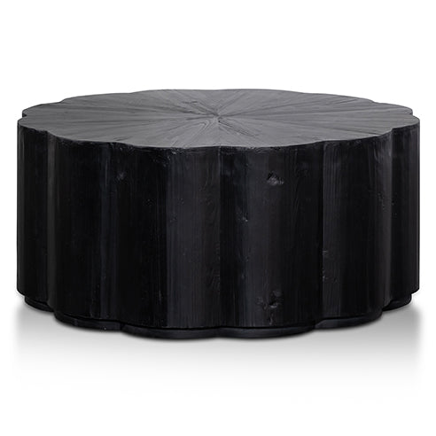 100cm Round Venezia Coffee Table - Full Black