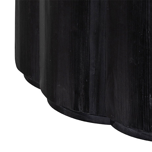 100cm Round Venezia Coffee Table - Full Black