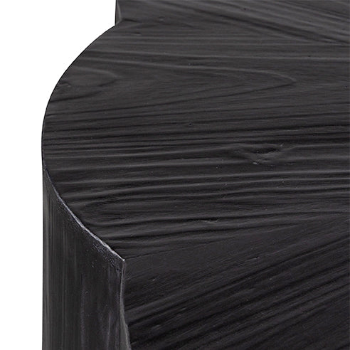 100cm Round Venezia Coffee Table - Full Black