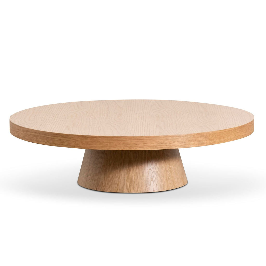 1.1m Round Venezia Coffee Table - Natural Oak