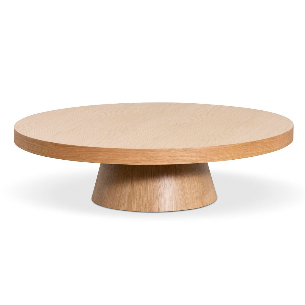 1.1m Round Venezia Coffee Table - Natural Oak