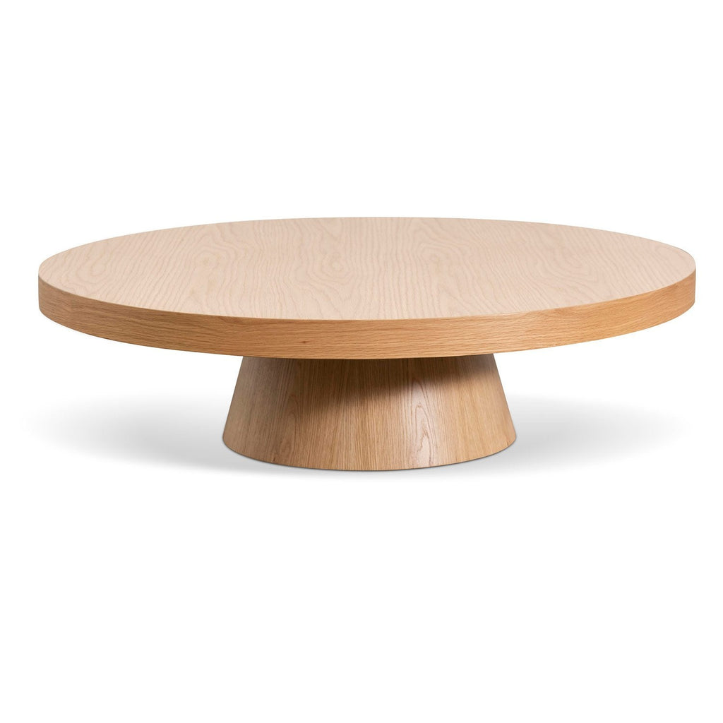 1.1m Round Venezia Coffee Table - Natural Oak