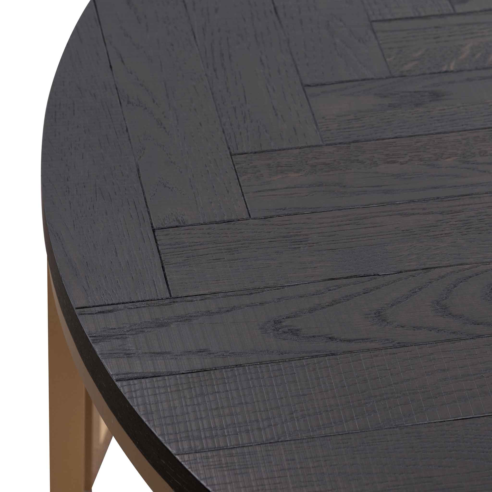 Round Venezia Coffee Table - Peppercorn and Brass