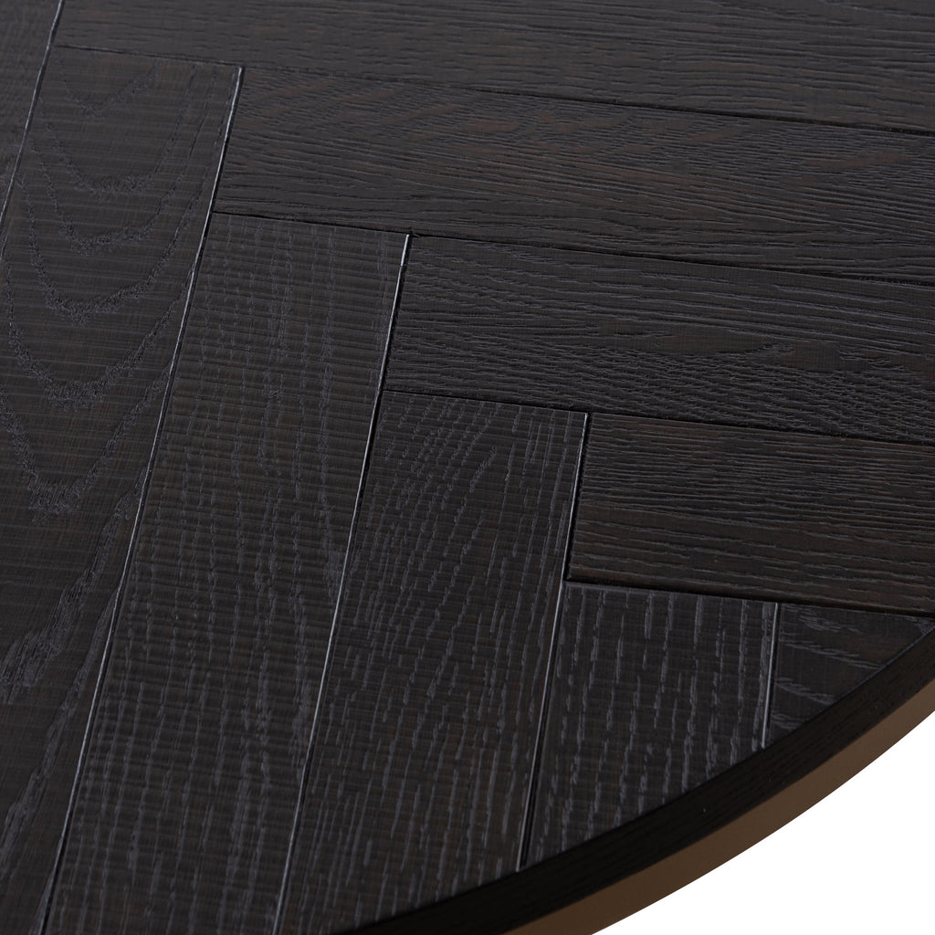 Round Venezia Coffee Table - Peppercorn and Brass
