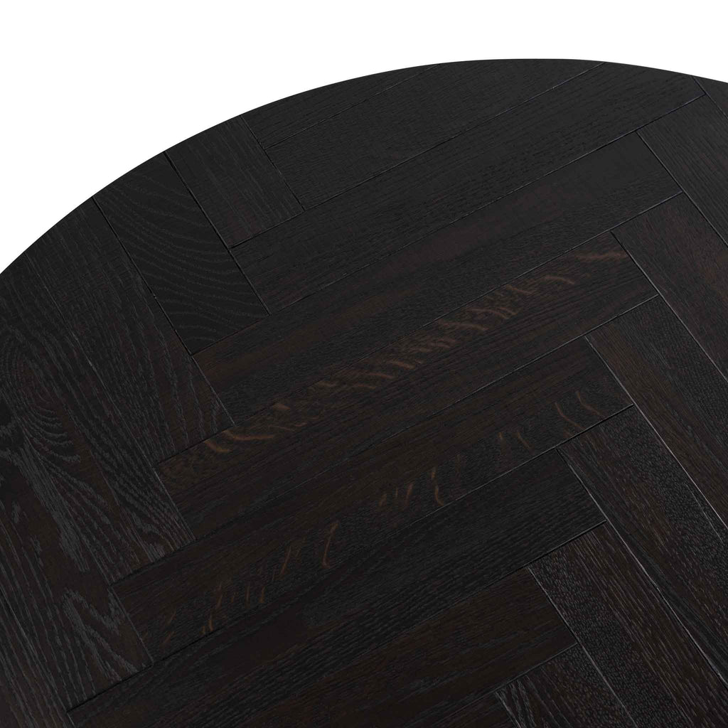 Round Venezia Coffee Table - Peppercorn and Brass