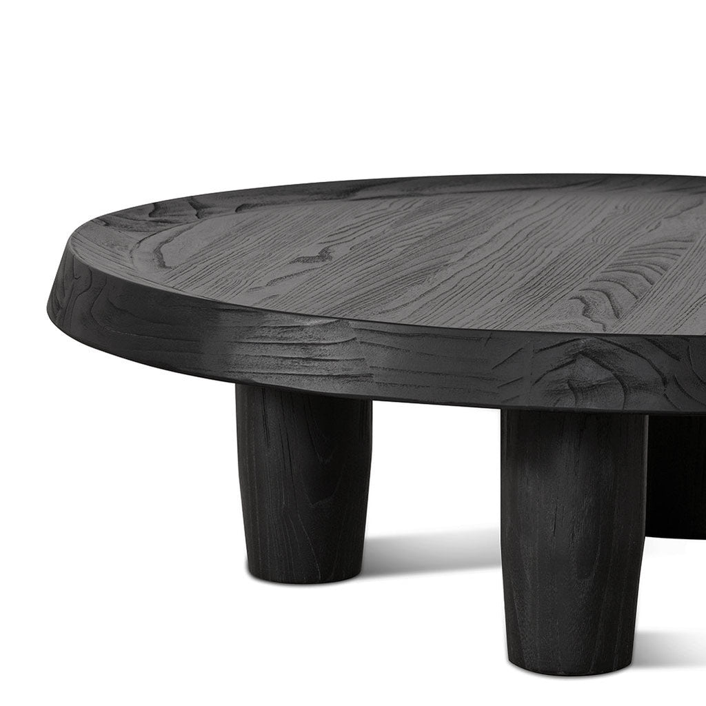 100cm Round Venezia Coffee Table - Black