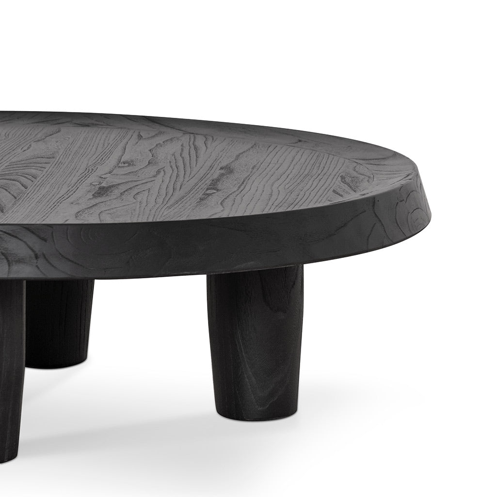 100cm Round Venezia Coffee Table - Black