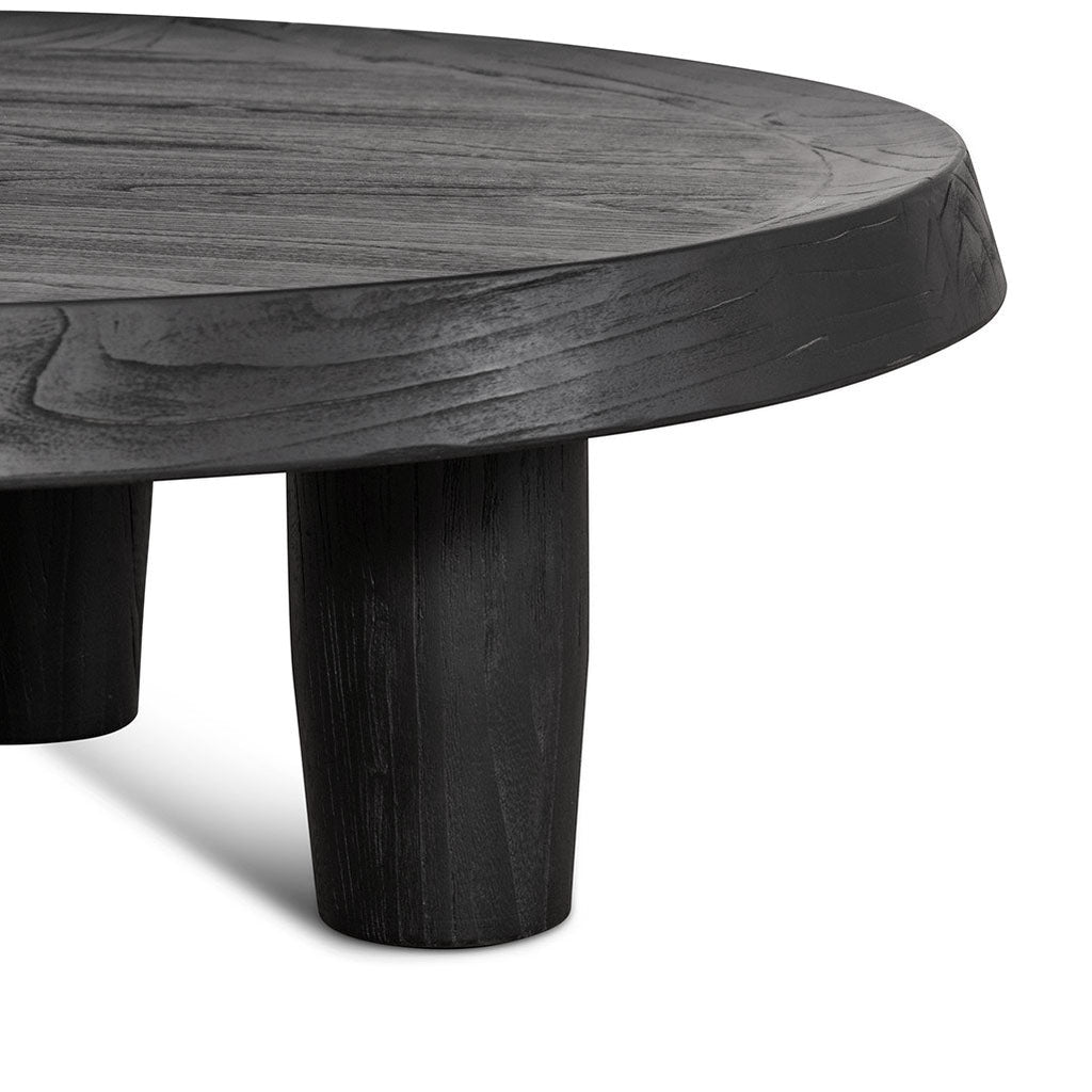 100cm Round Venezia Coffee Table - Black