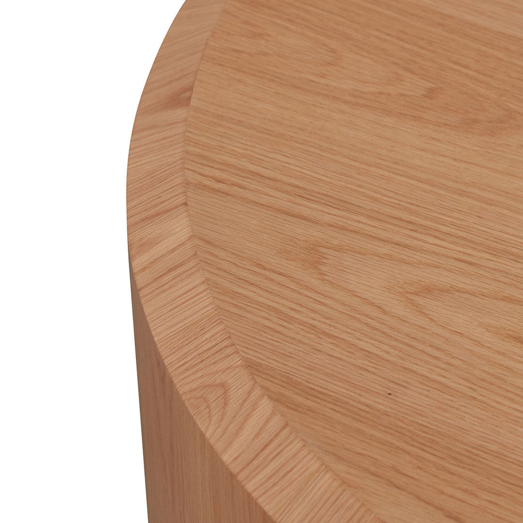 1.2m Round Plinth - Natural Oak