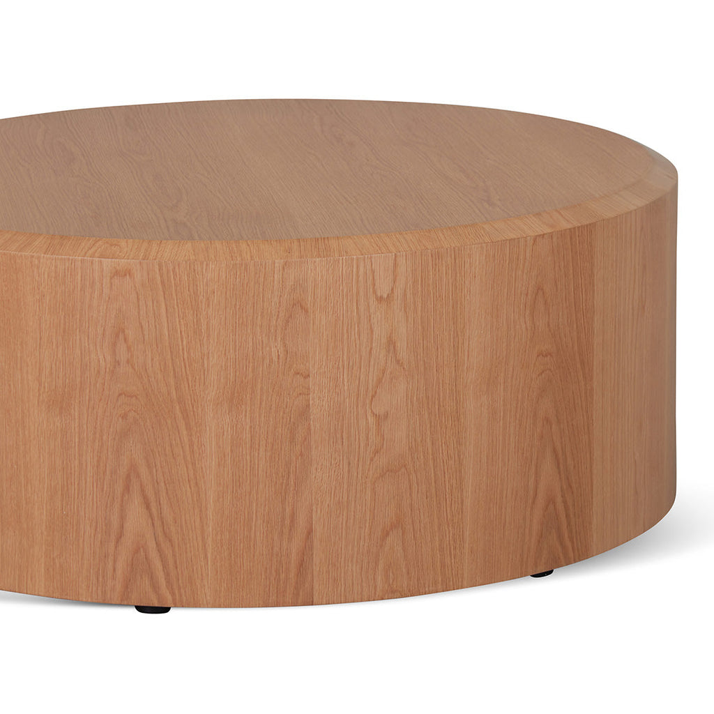 1.2m Round High Plinth - Natural Oak