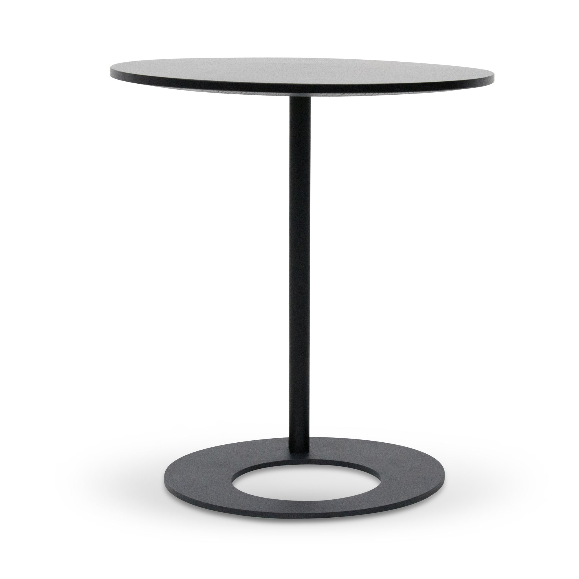 50cm Wooden Capri Side Table - Full Black