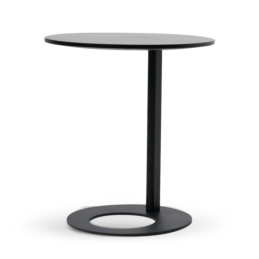 50cm Wooden Capri Side Table - Full Black