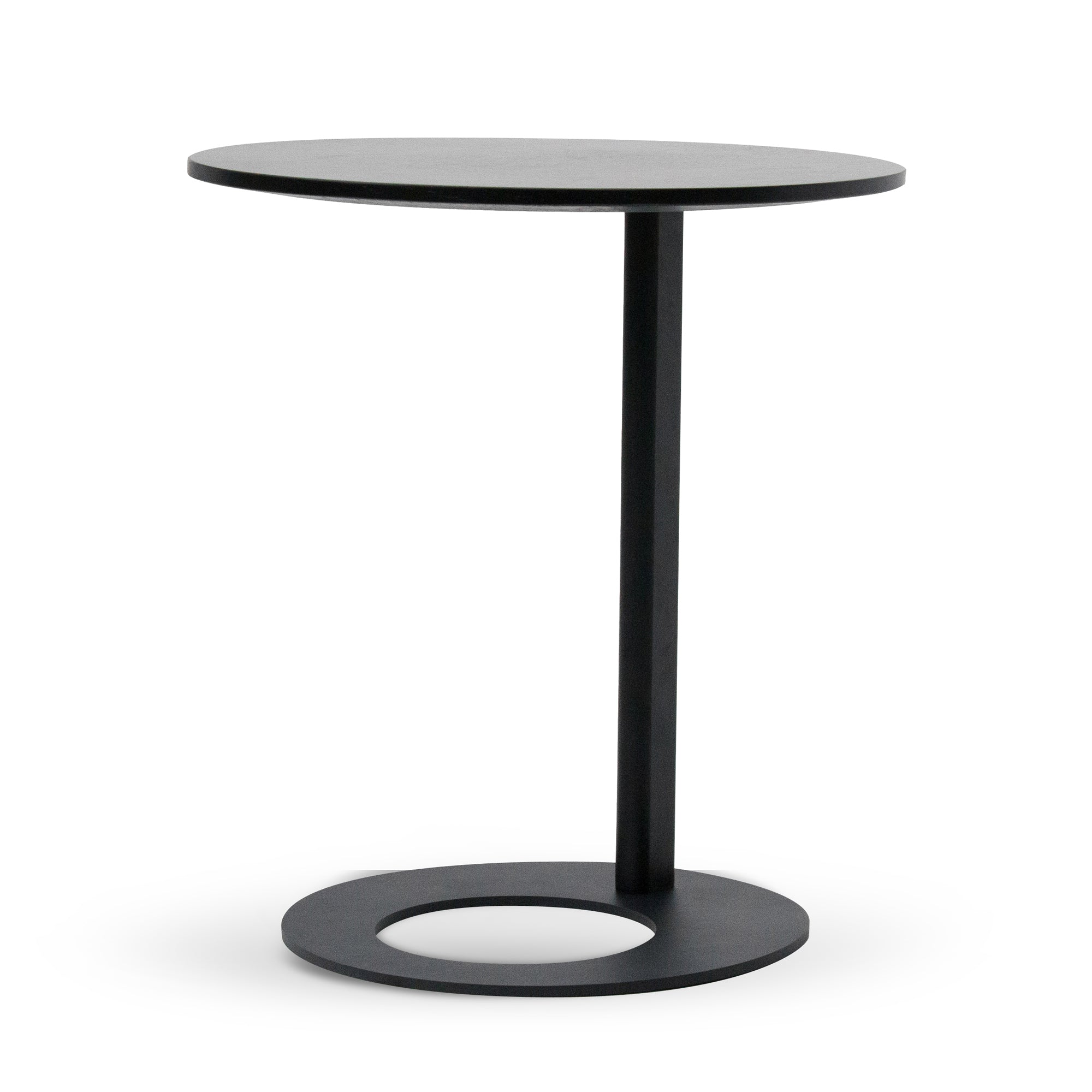 50cm Wooden Capri Side Table - Full Black
