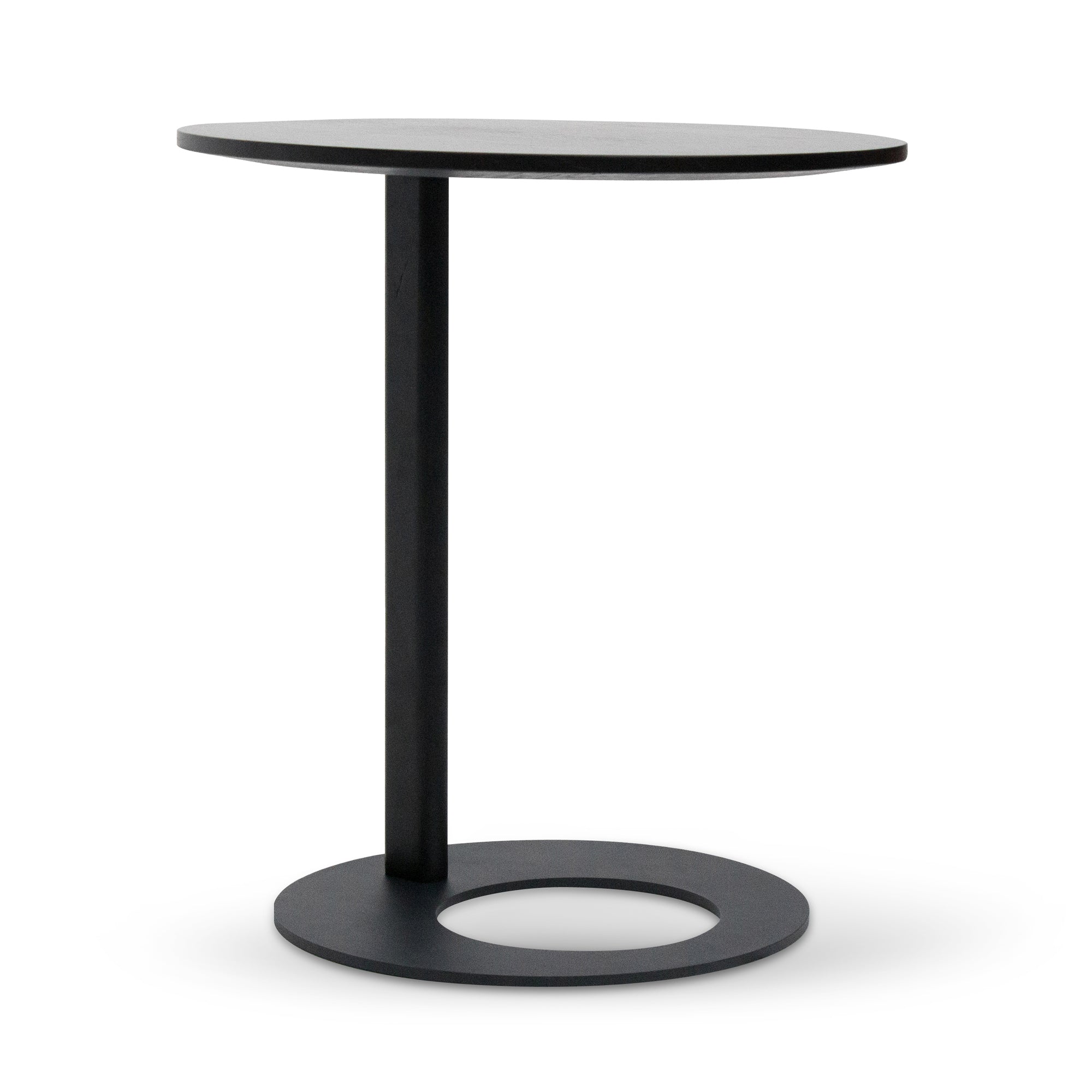 50cm Wooden Capri Side Table - Full Black