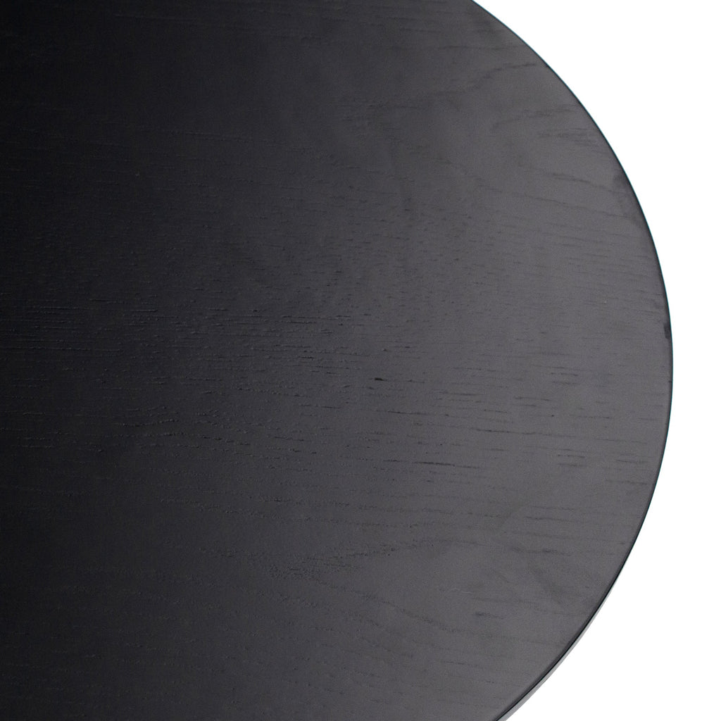 50cm Wooden Capri Side Table - Full Black