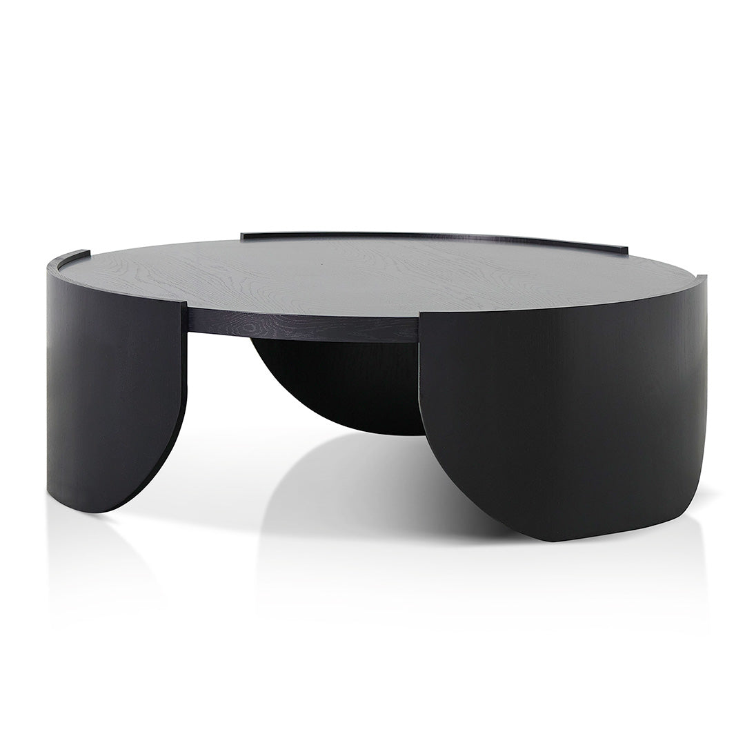 1.1m Round Venezia Coffee Table - Black