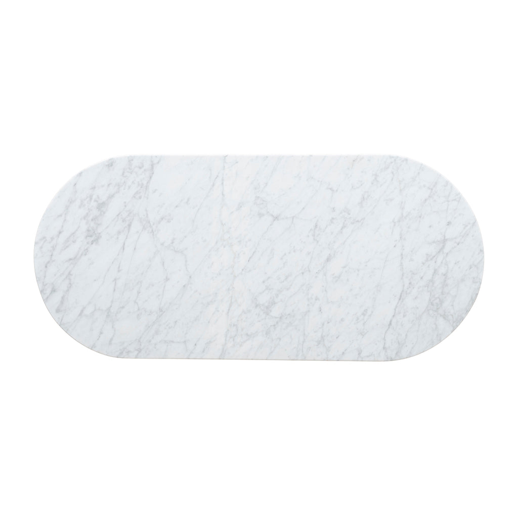 1.3m Marble Venezia Coffee Table - Black