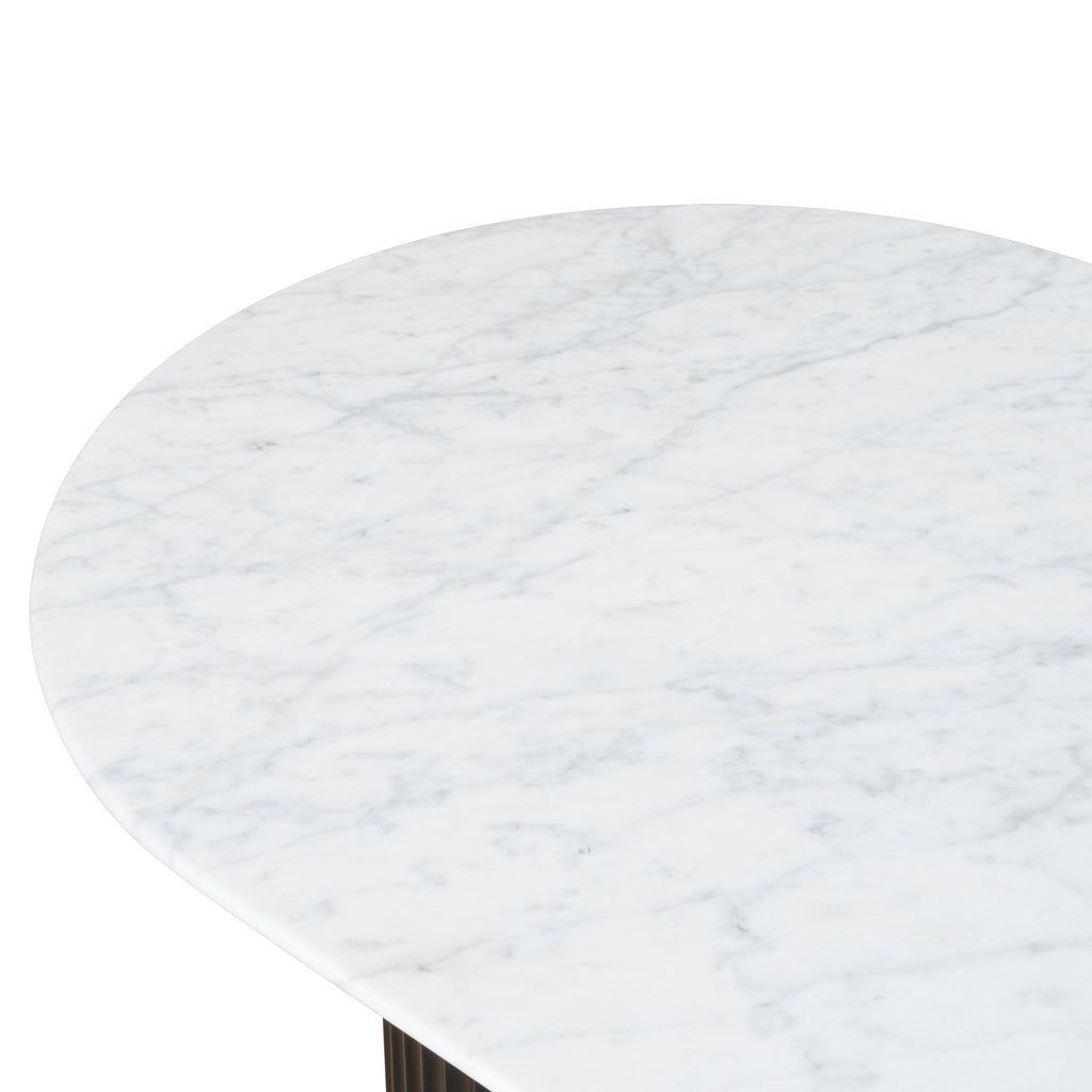 1.3m Marble Venezia Coffee Table - Black