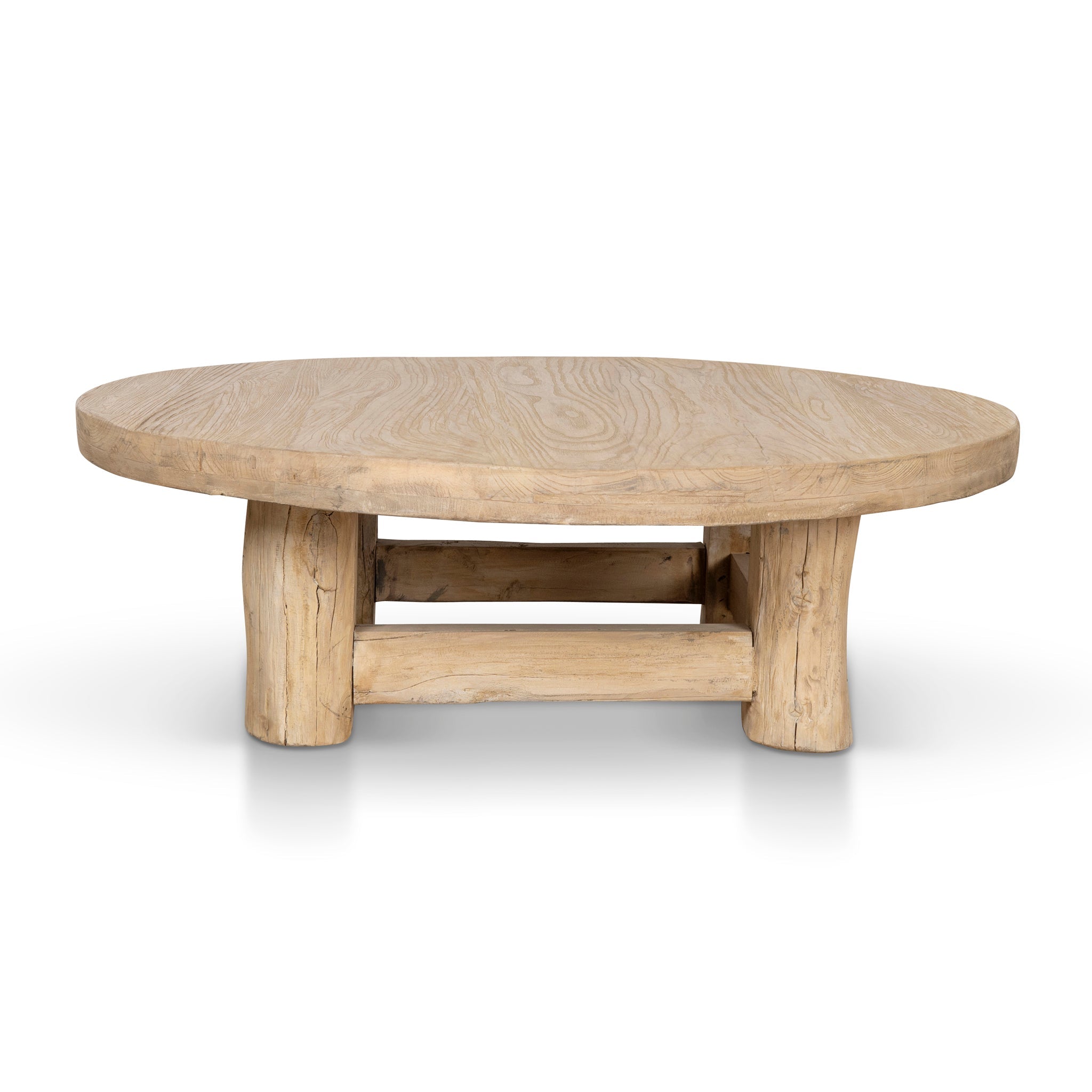 100cm Elm Round Venezia Coffee Table - Natural