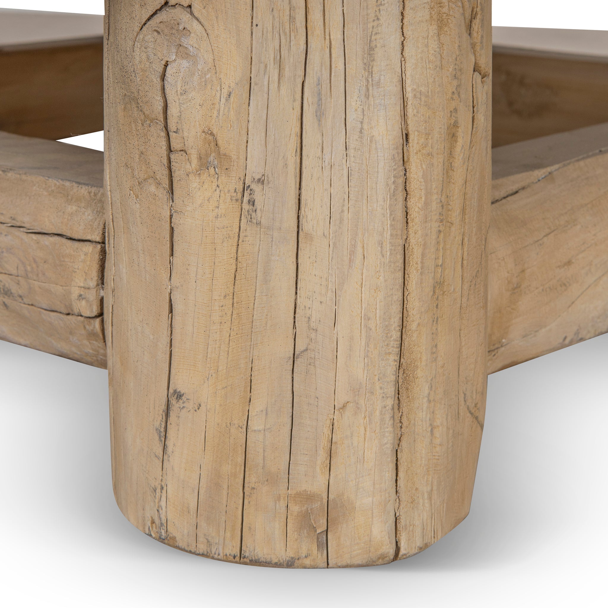 100cm Elm Round Venezia Coffee Table - Natural