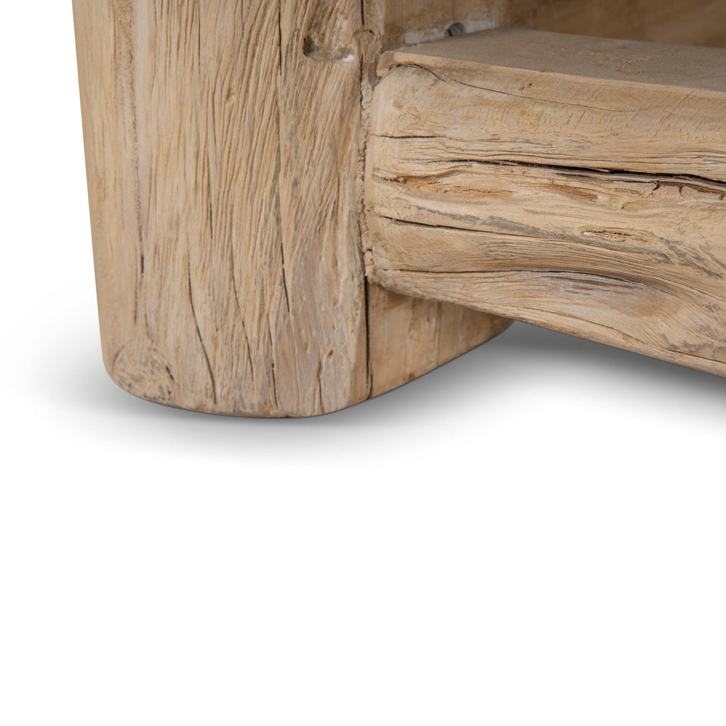 100cm Elm Round Venezia Coffee Table - Natural