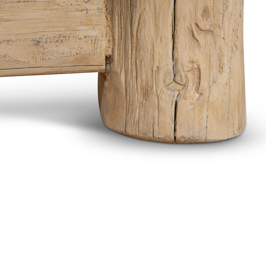 100cm Elm Round Venezia Coffee Table - Natural