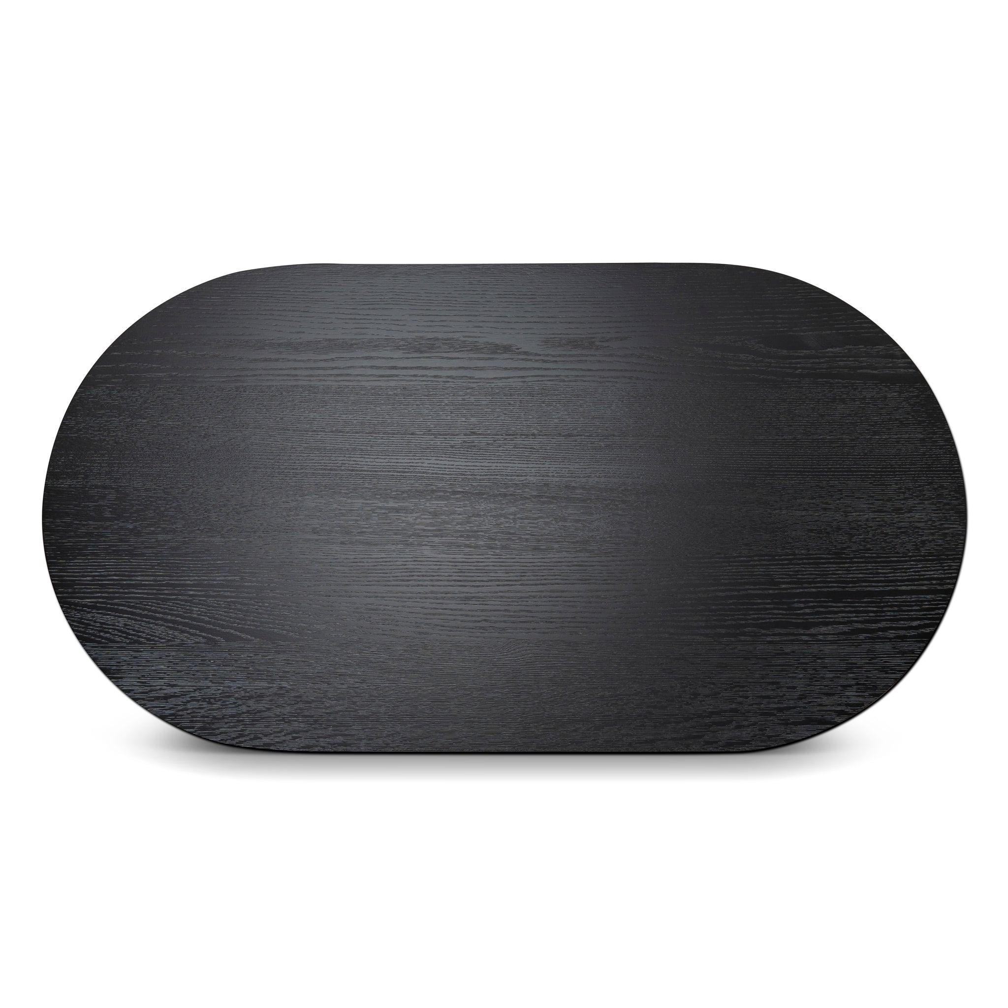 1.3m Pill Shape Venezia Coffee Table - Textured Espresso Black