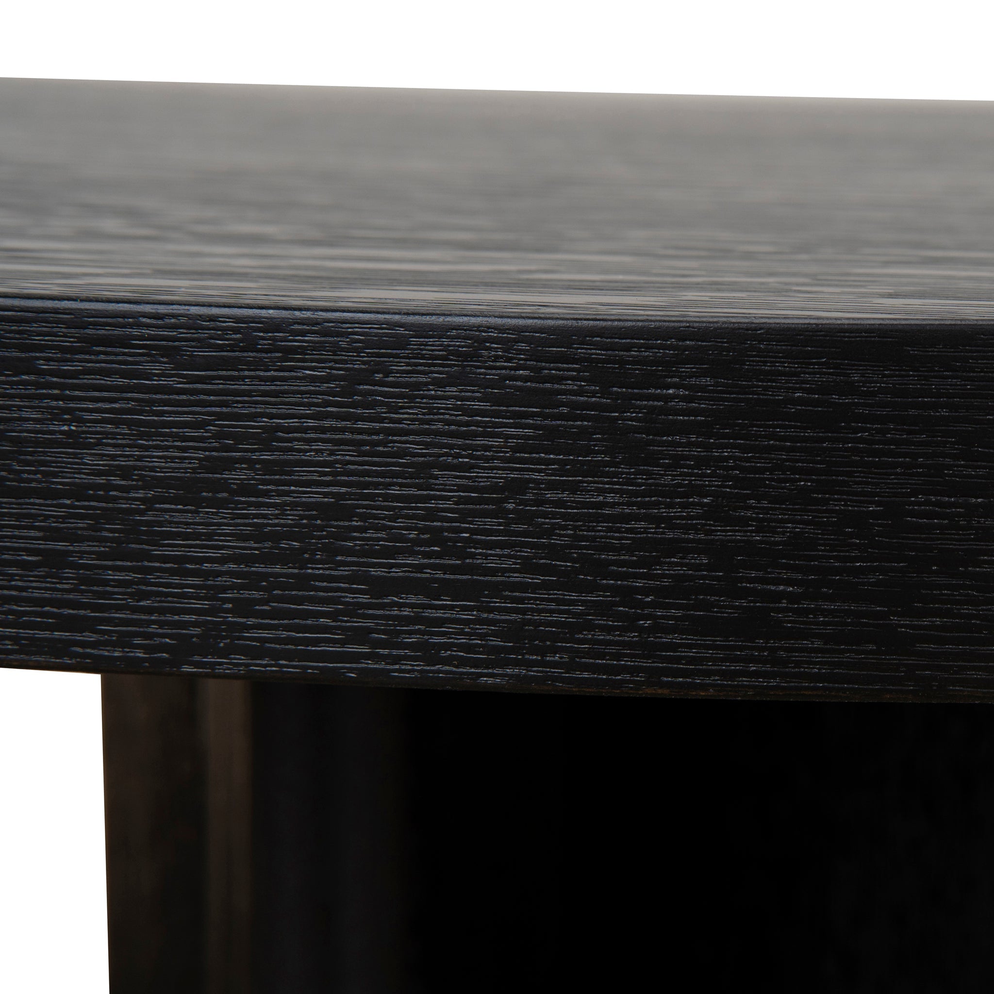 1.3m Pill Shape Venezia Coffee Table - Textured Espresso Black