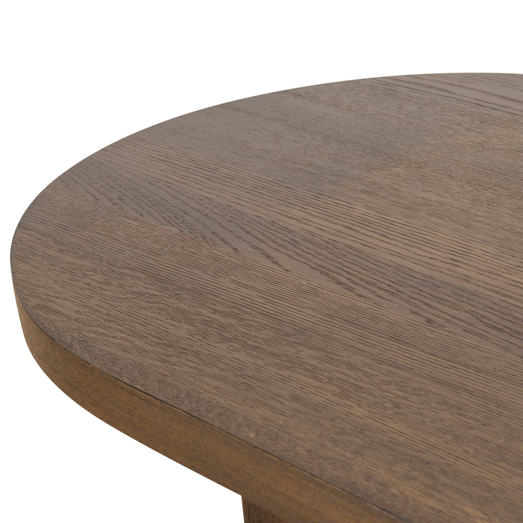 1.3m Pill Shape Venezia Coffee Table - Caramel Oak