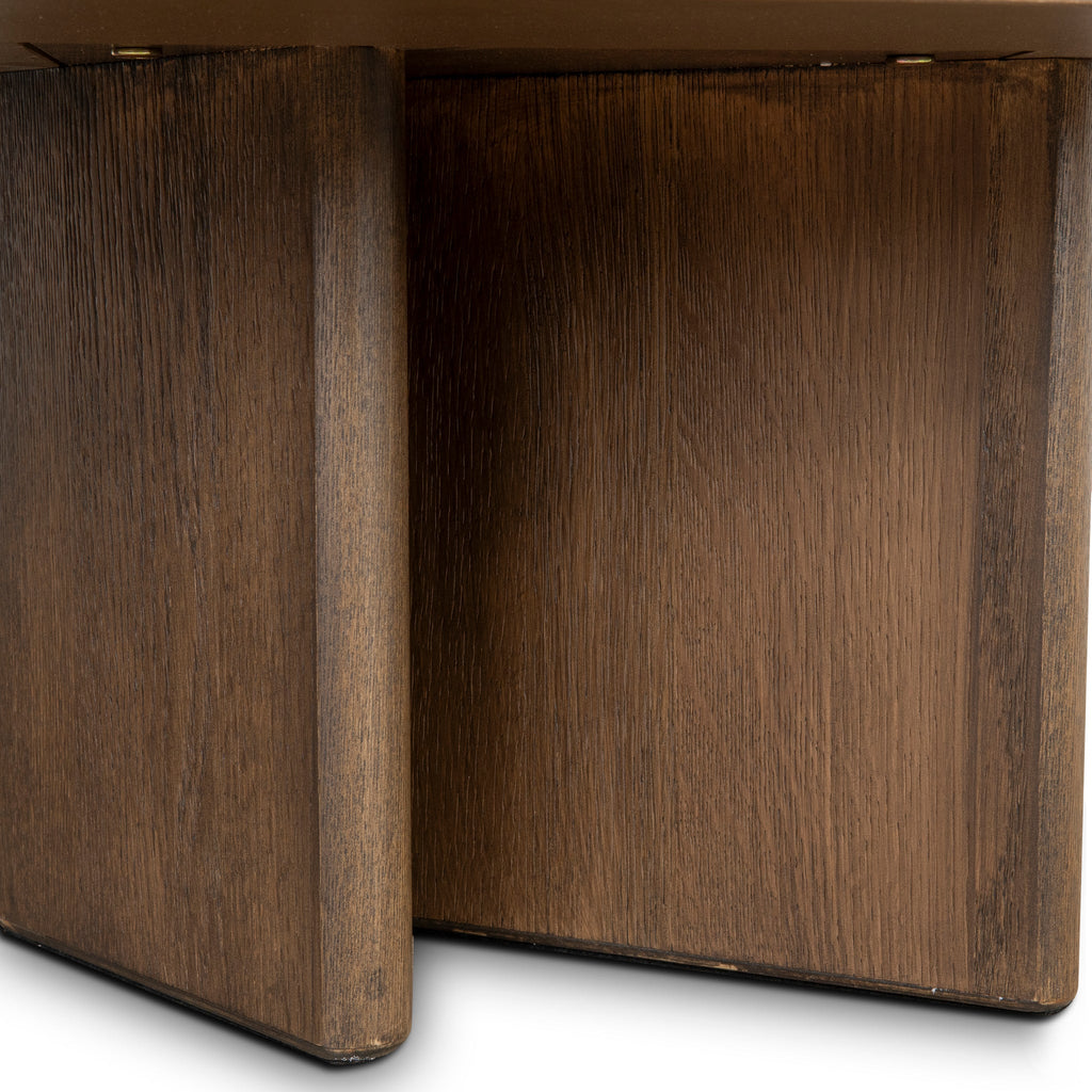 1.3m Pill Shape Venezia Coffee Table - Caramel Oak