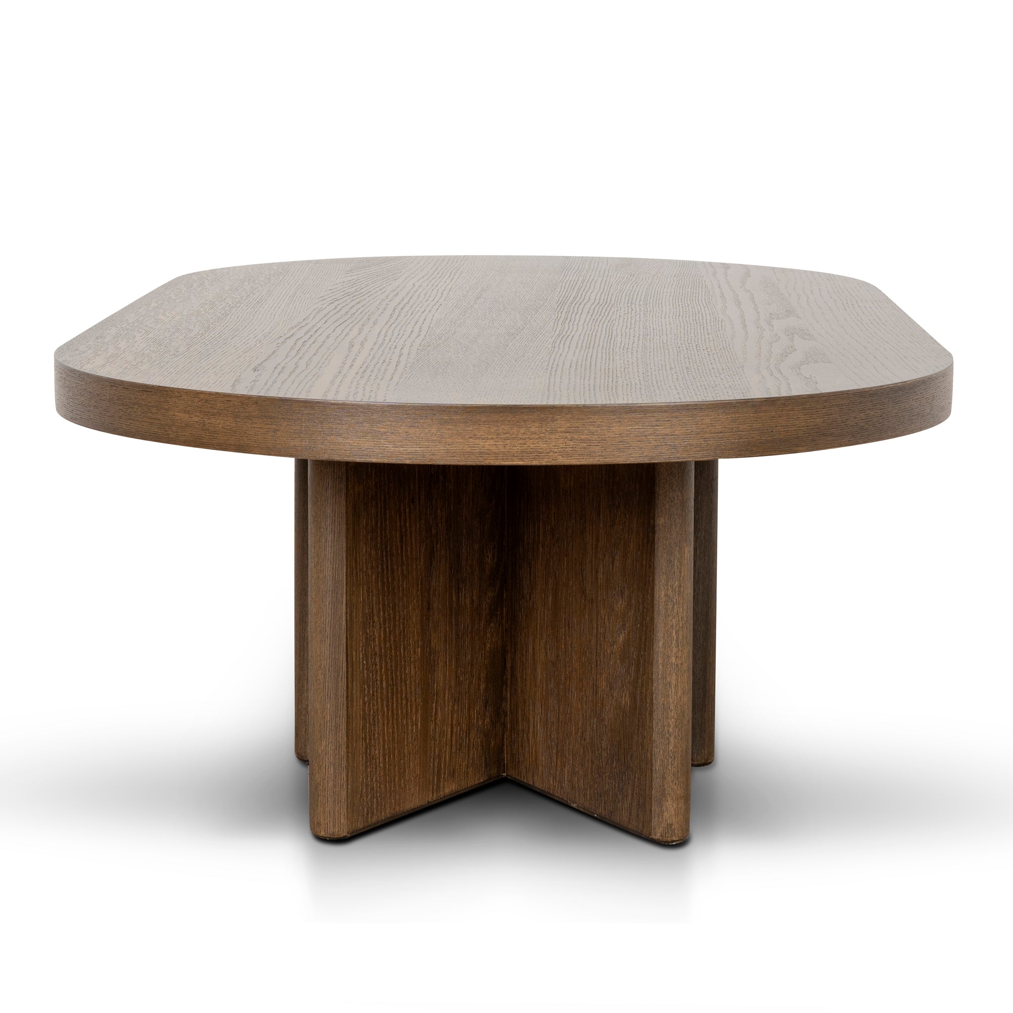 1.3m Pill Shape Venezia Coffee Table - Caramel Oak