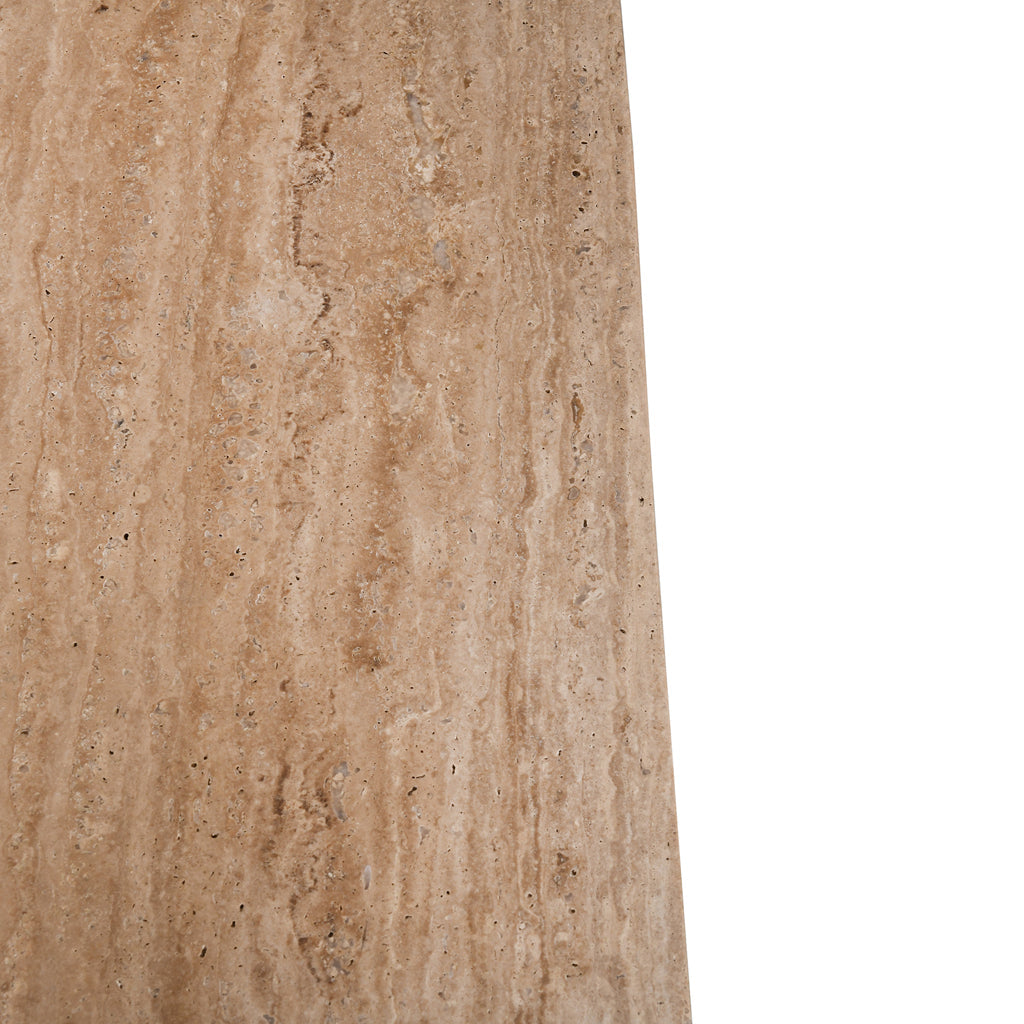 1.2m Travertine Top Venezia Coffee Table - White Base