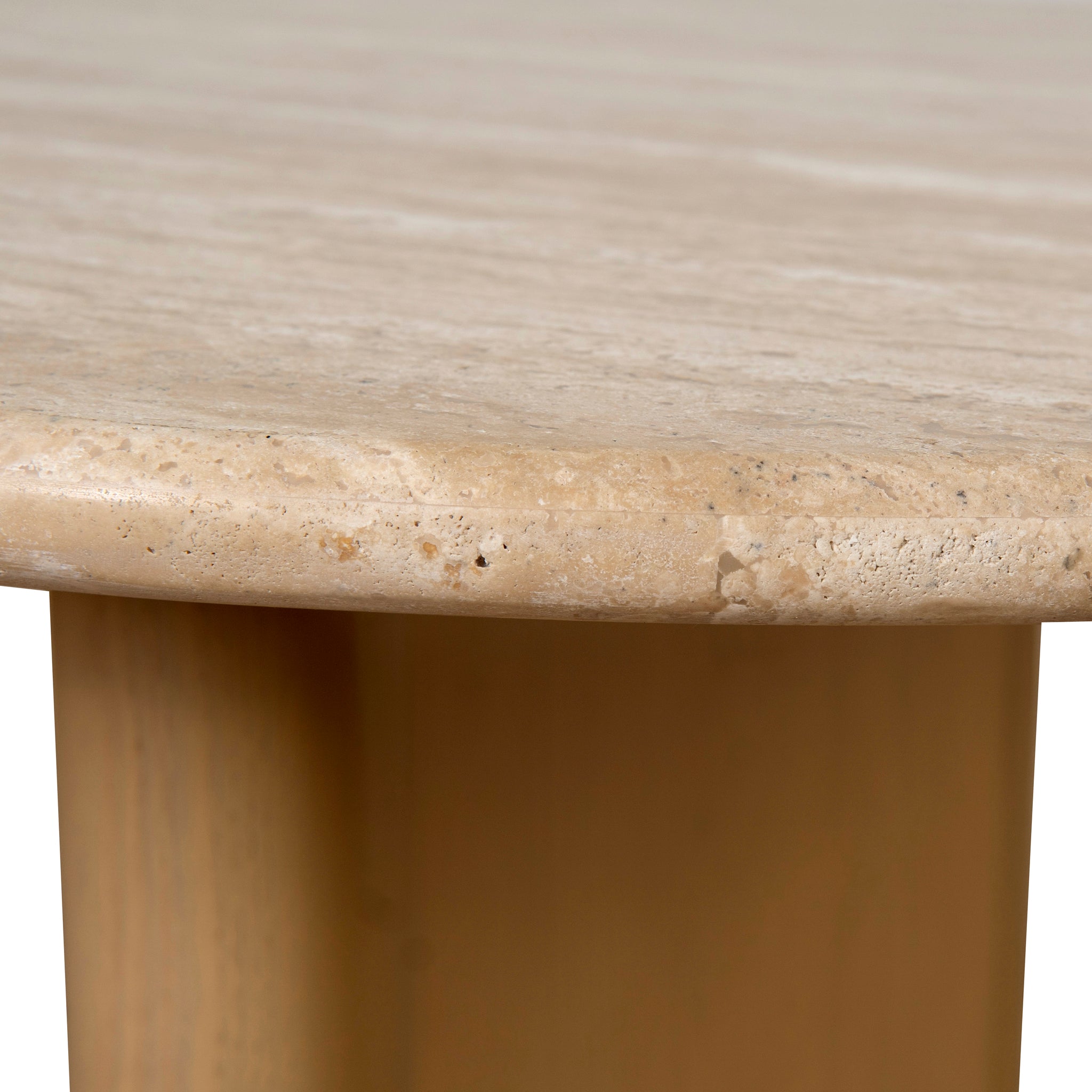1.5m Travertine Top Venezia Coffee Table - Creme Ash