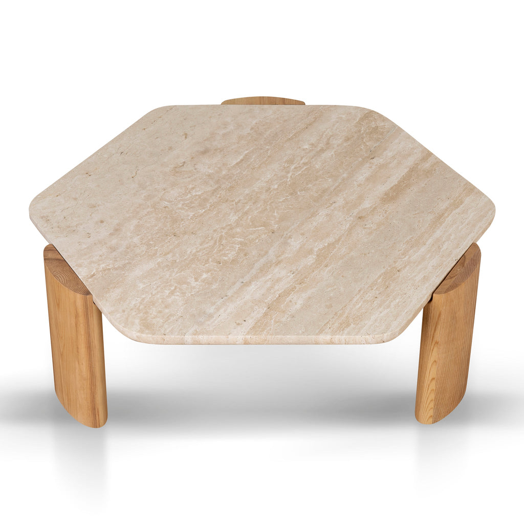 100cm Travertine Venezia Coffee Table - Natural