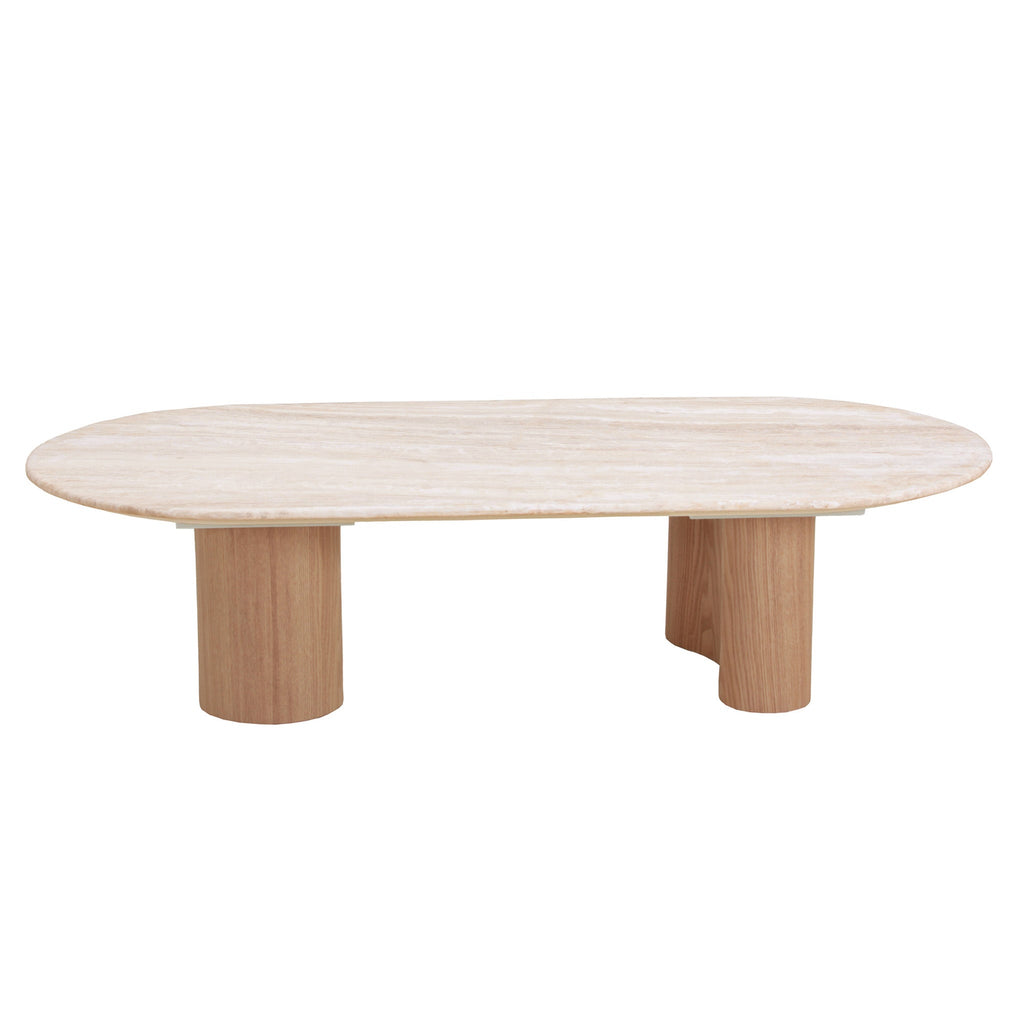 1.5m Travertine Top Venezia Coffee Table - Natural