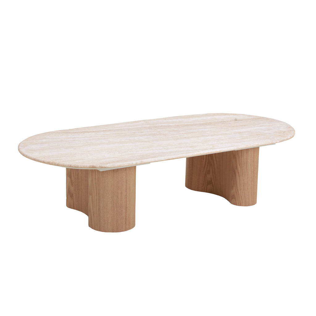 1.5m Travertine Top Venezia Coffee Table - Natural