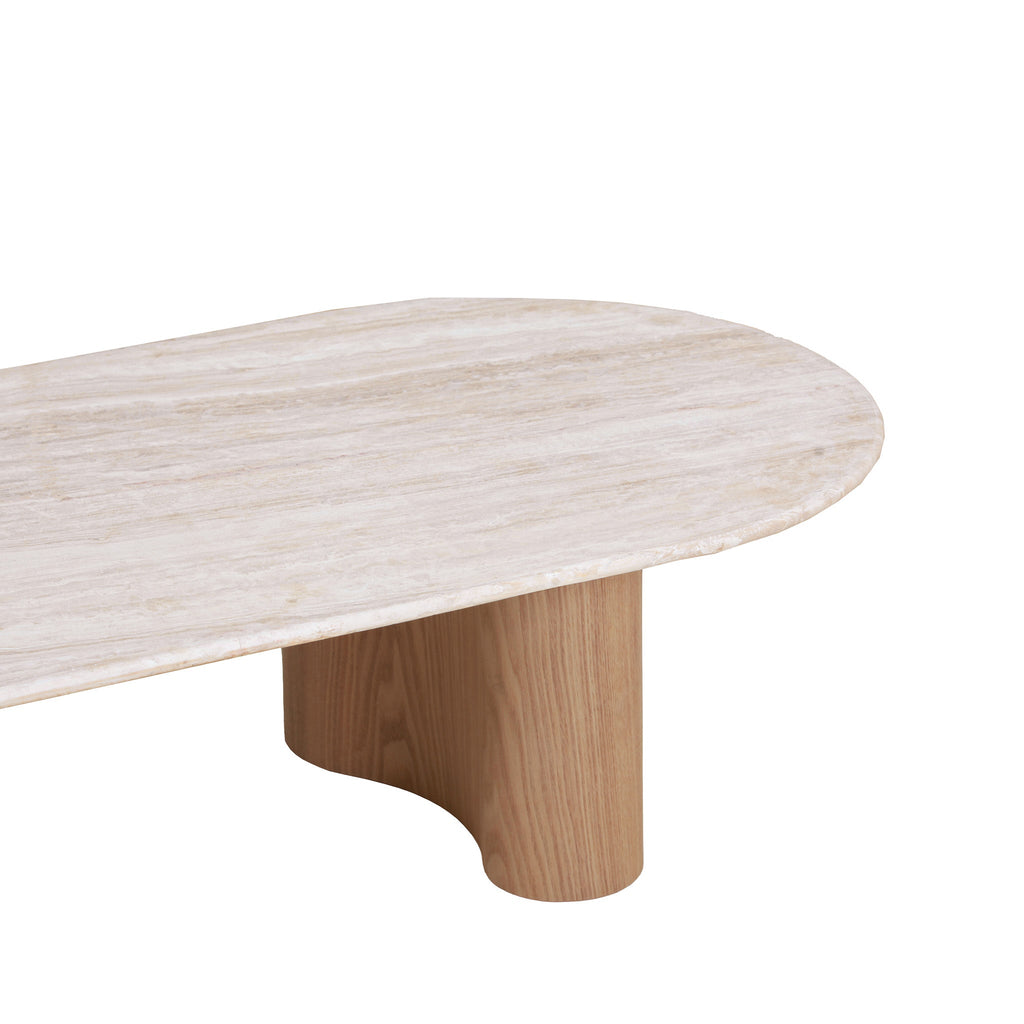 1.5m Travertine Top Venezia Coffee Table - Natural