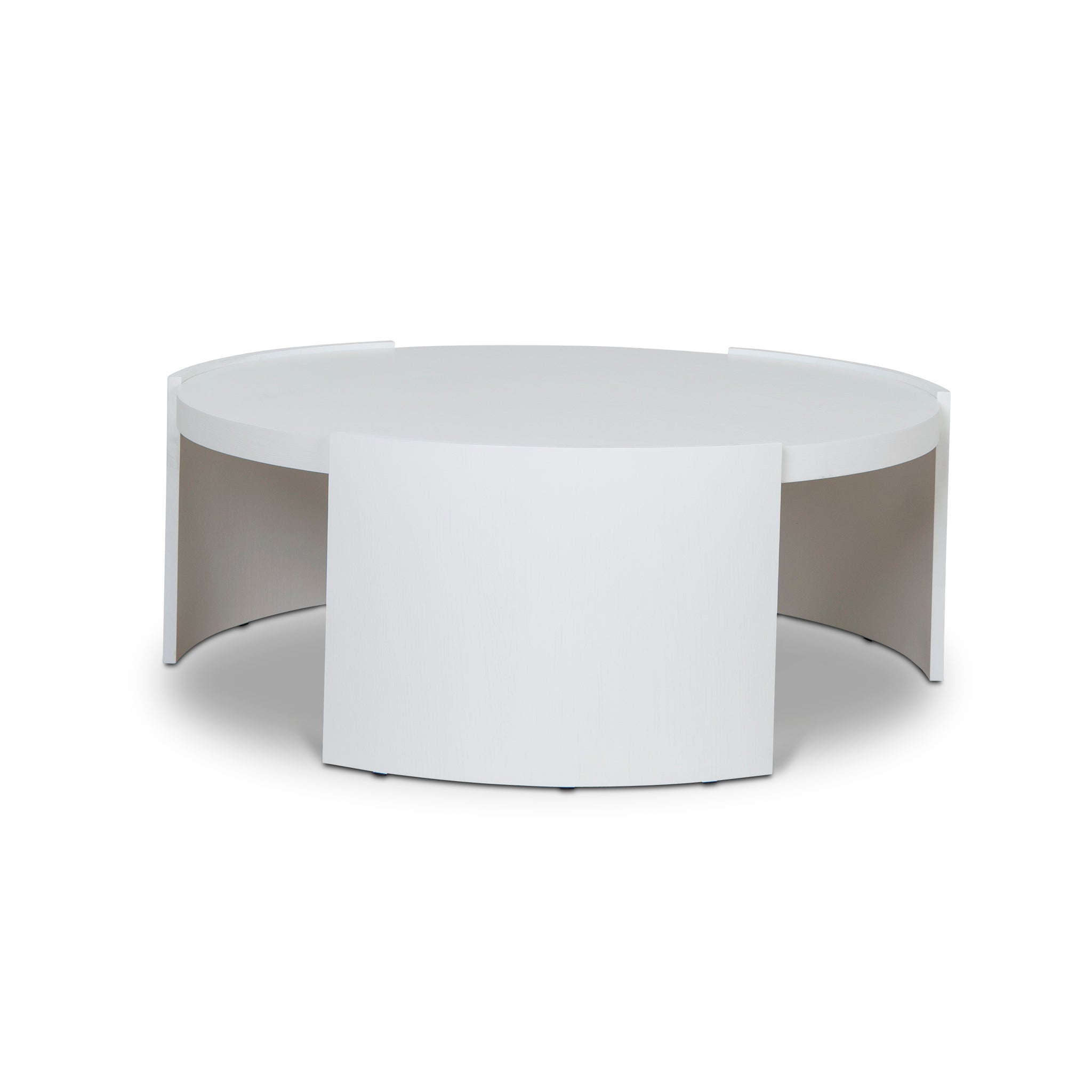 100cm Wooden Round Venezia Coffee Table - White