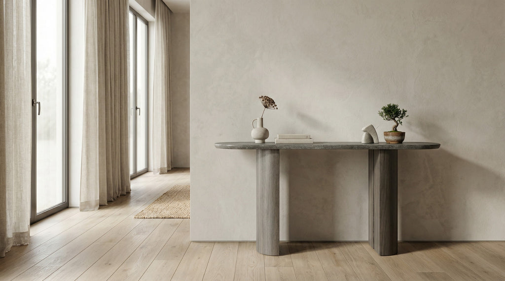 Onyx Console Table Grey Marble