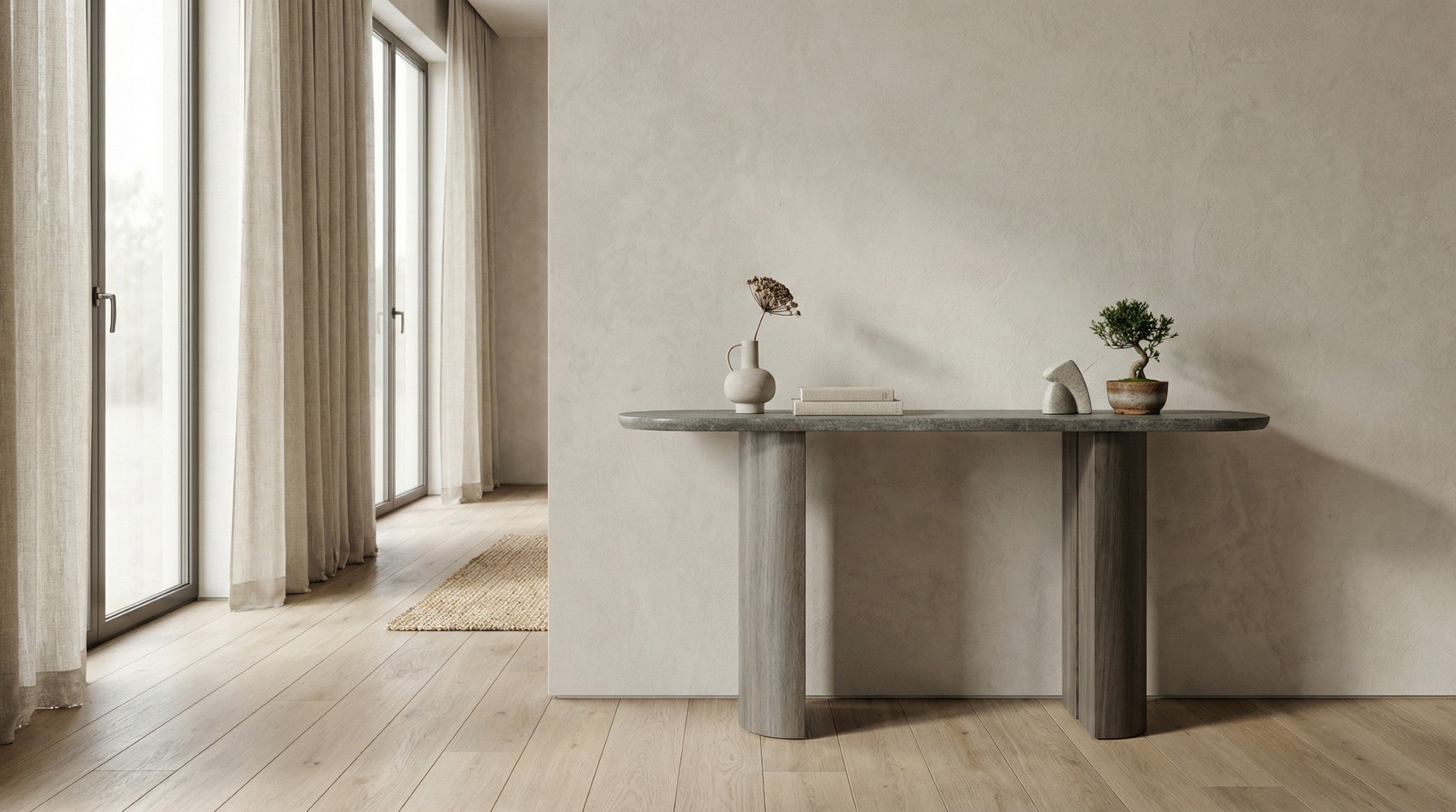 Onyx Console Table Grey Marble