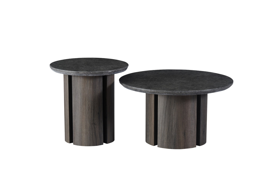 Onyx Side Table Grey Marble