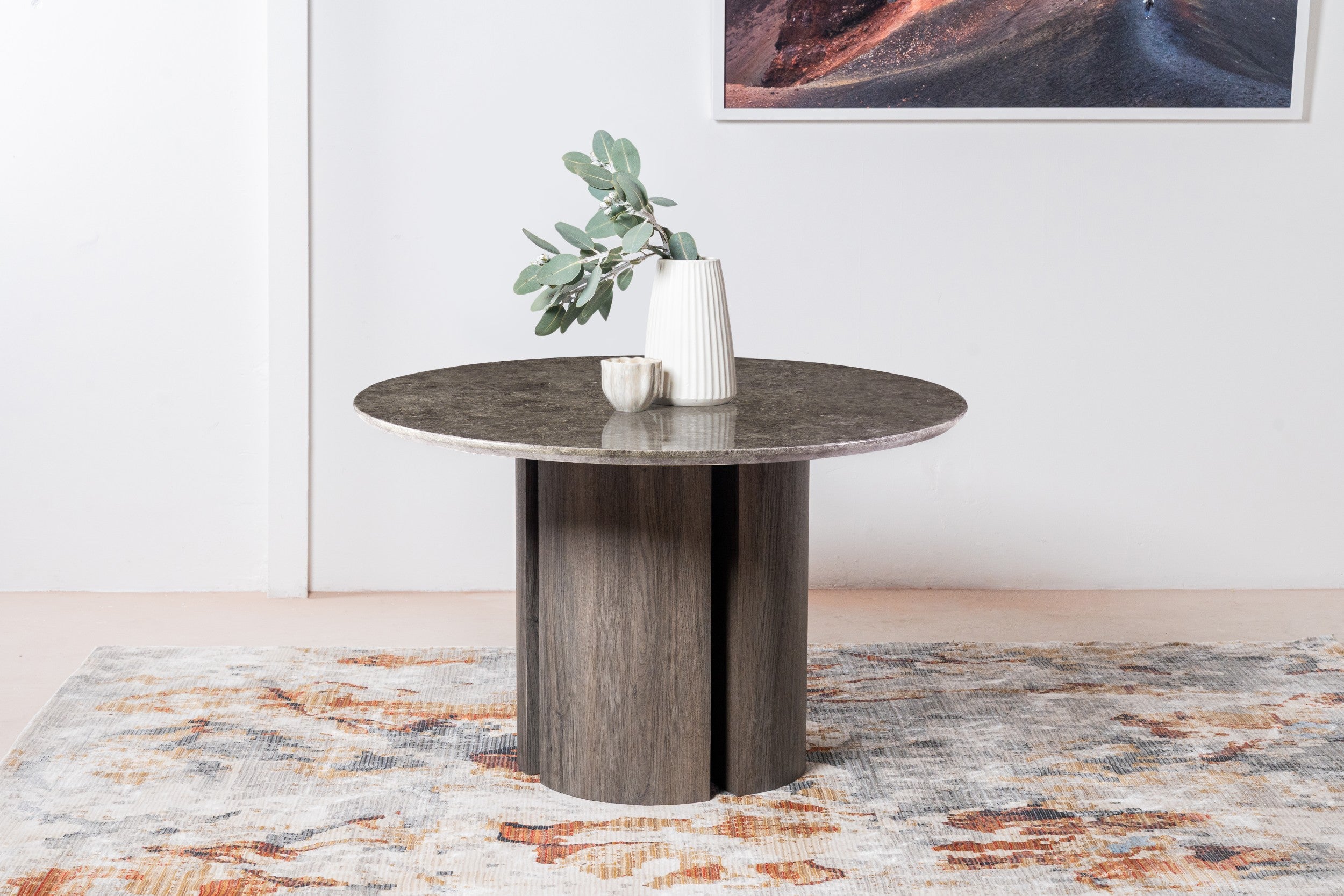 Onyx Dining Table Grey Marble