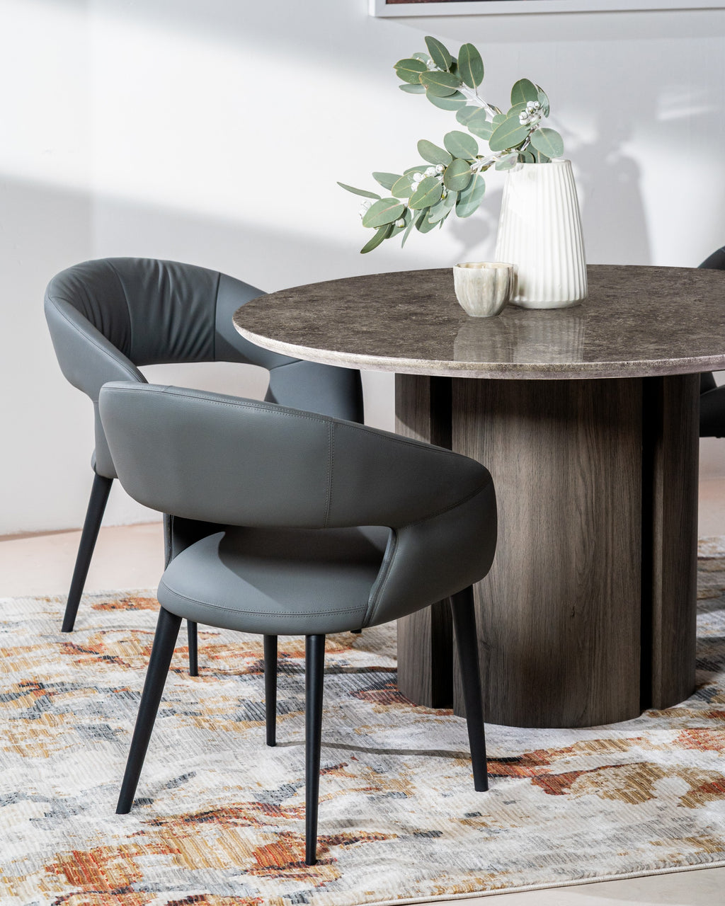Onyx Dining Table Grey Marble