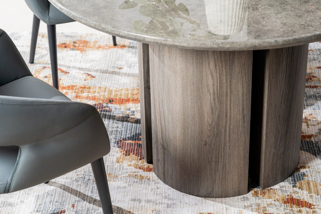Onyx Dining Table Grey Marble
