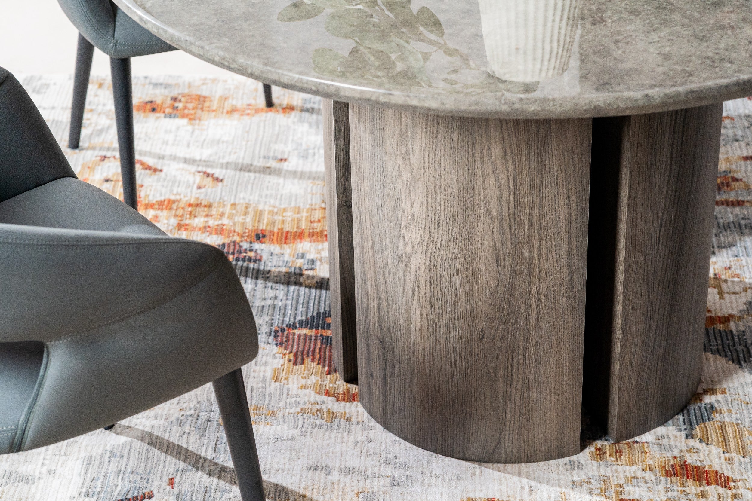 Onyx Dining Table Grey Marble