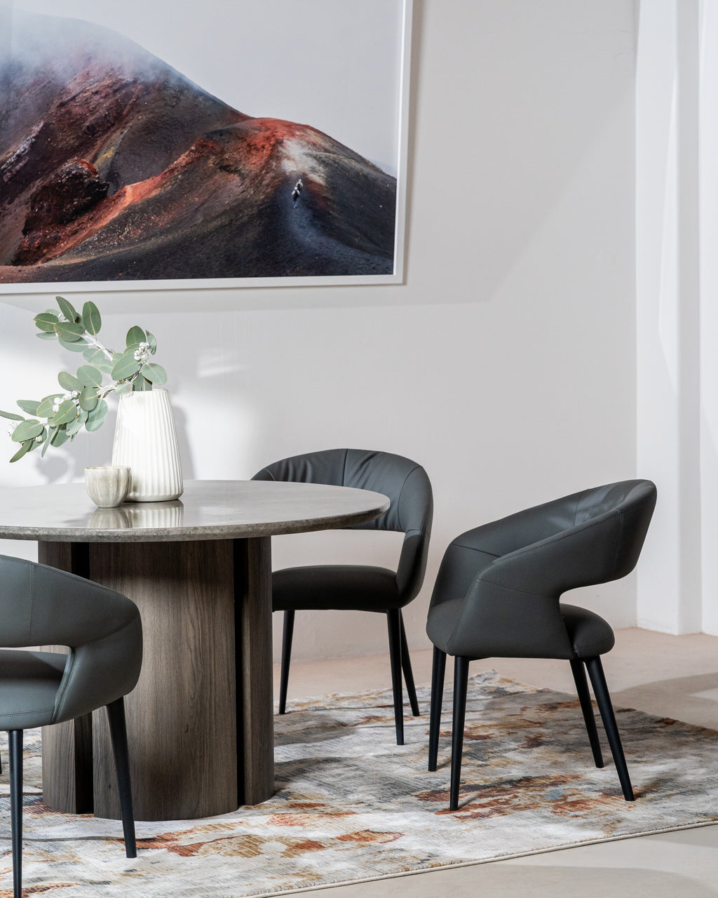 Onyx Dining Table Grey Marble