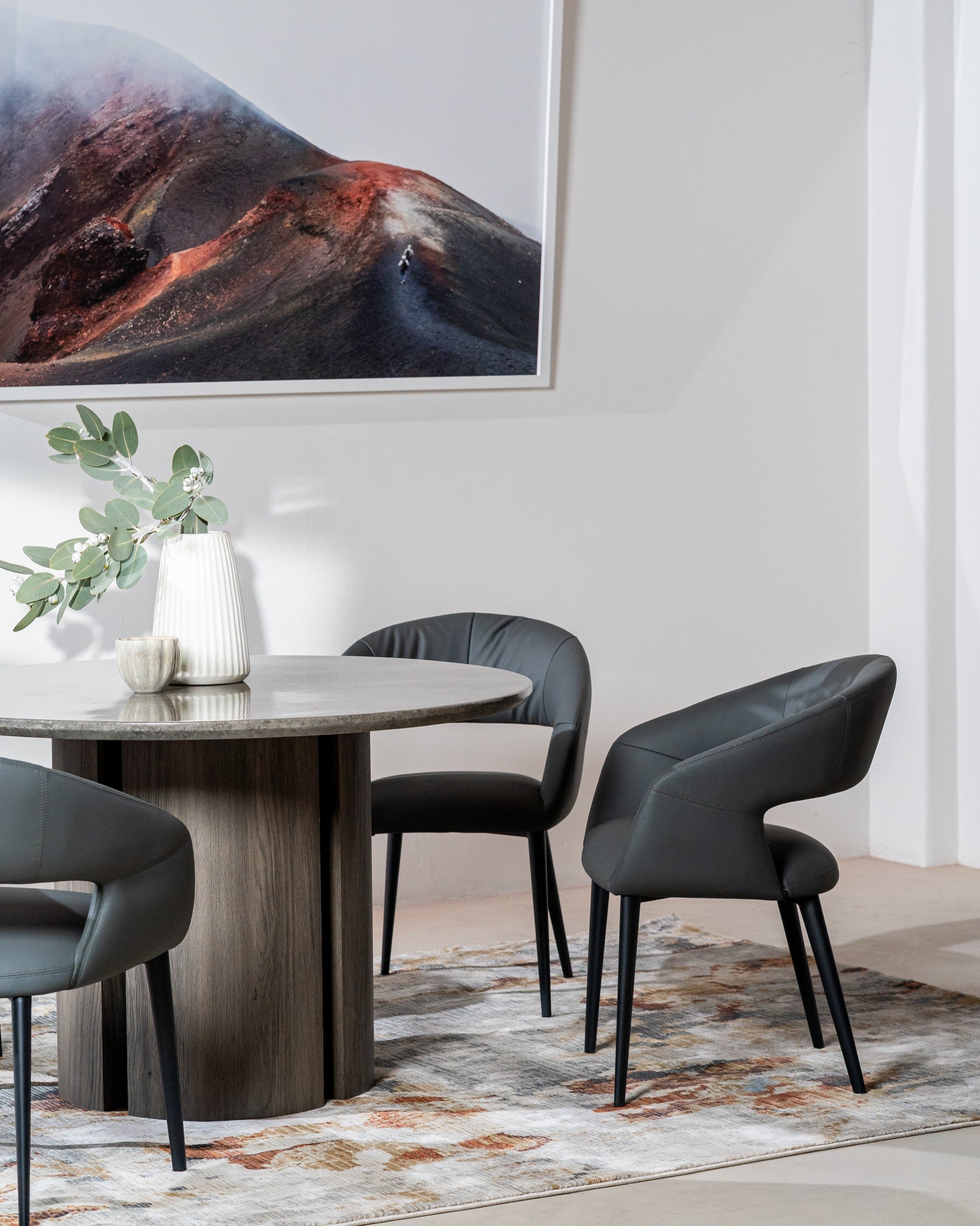 Onyx Dining Table Grey Marble