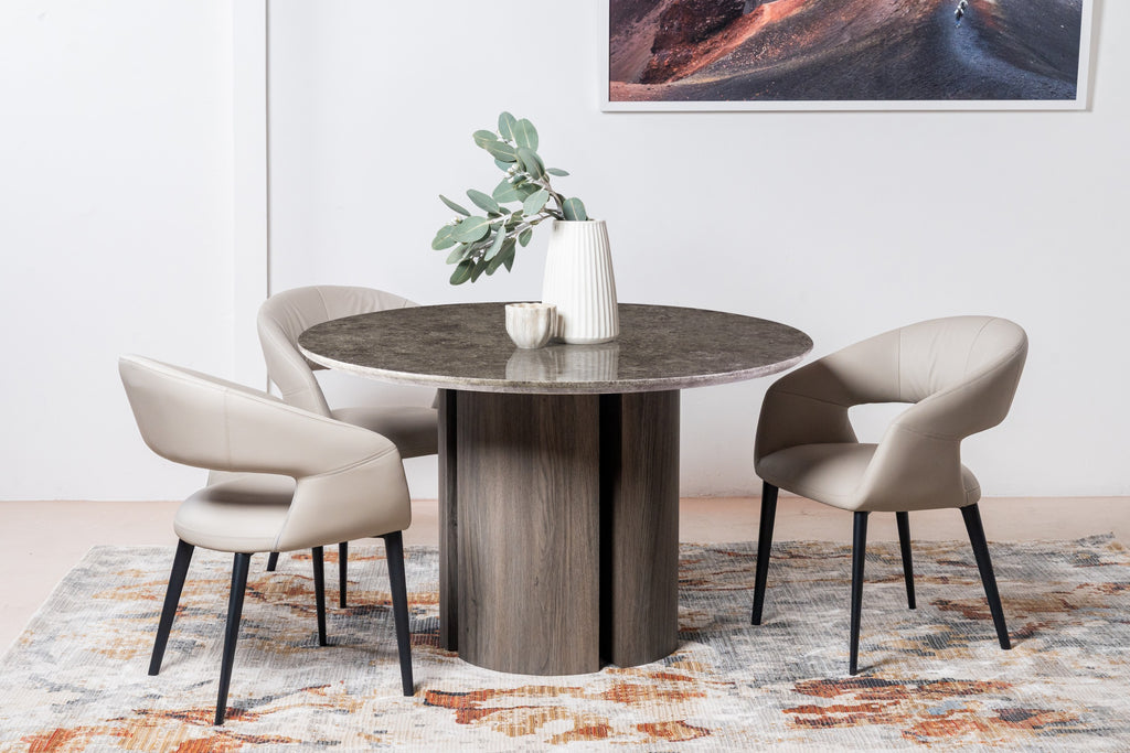 Onyx Dining Table Grey Marble